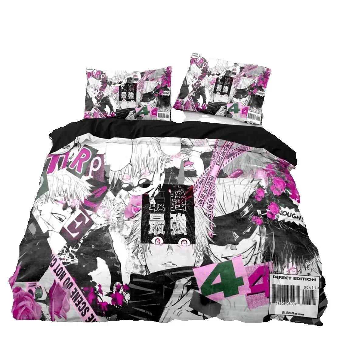 Japan Famous Anime Duvet Cover SetsJujutsu Kaisen Bedding SetSatoru Gojo Quilt Cover and Pillowcases Single/Double/Queen/King EU Single(135*200cm)3pcs
Japan Famous Anime Duvet Cover SetsJujutsu Kaisen Bedding SetSatoru Gojo Quilt Cover and Pillowcases Single/Double/Queen/King EU Single(135*200cm)3pcs
