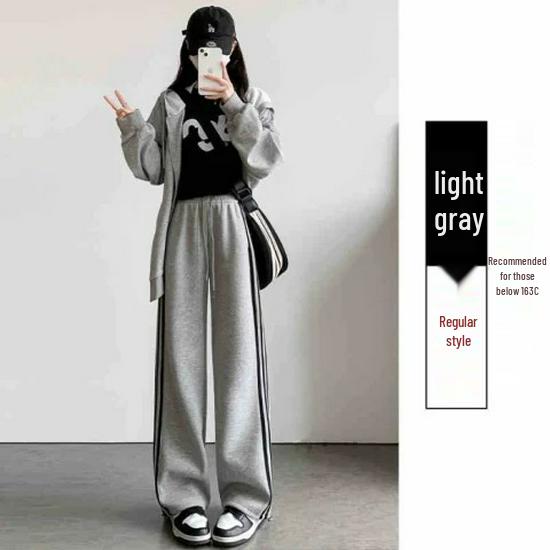 Женские белые спортивные брюки с широкими штанинами - Весна/Осень 2025, приталенный свободный ленивый стиль, повседневные брюки в полоску с прямыми штанинами M
Женские белые спортивные брюки с широкими штанинами - Весна/Осень 2025, приталенный свободный ленивый стиль, повседневные брюки в полоску с прямыми штанинами M