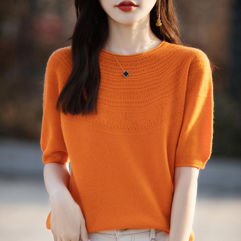 Вязаная футболка с коротким рукавом для женщин Летом Новая Свободная Пуловер Свитер Большого размера Круглый вырез Полая Внутренняя Подкладка Базовая XXL
Вязаная футболка с коротким рукавом для женщин Летом Новая Свободная Пуловер Свитер Большого размера Круглый вырез Полая Внутренняя Подкладка Базовая XXL