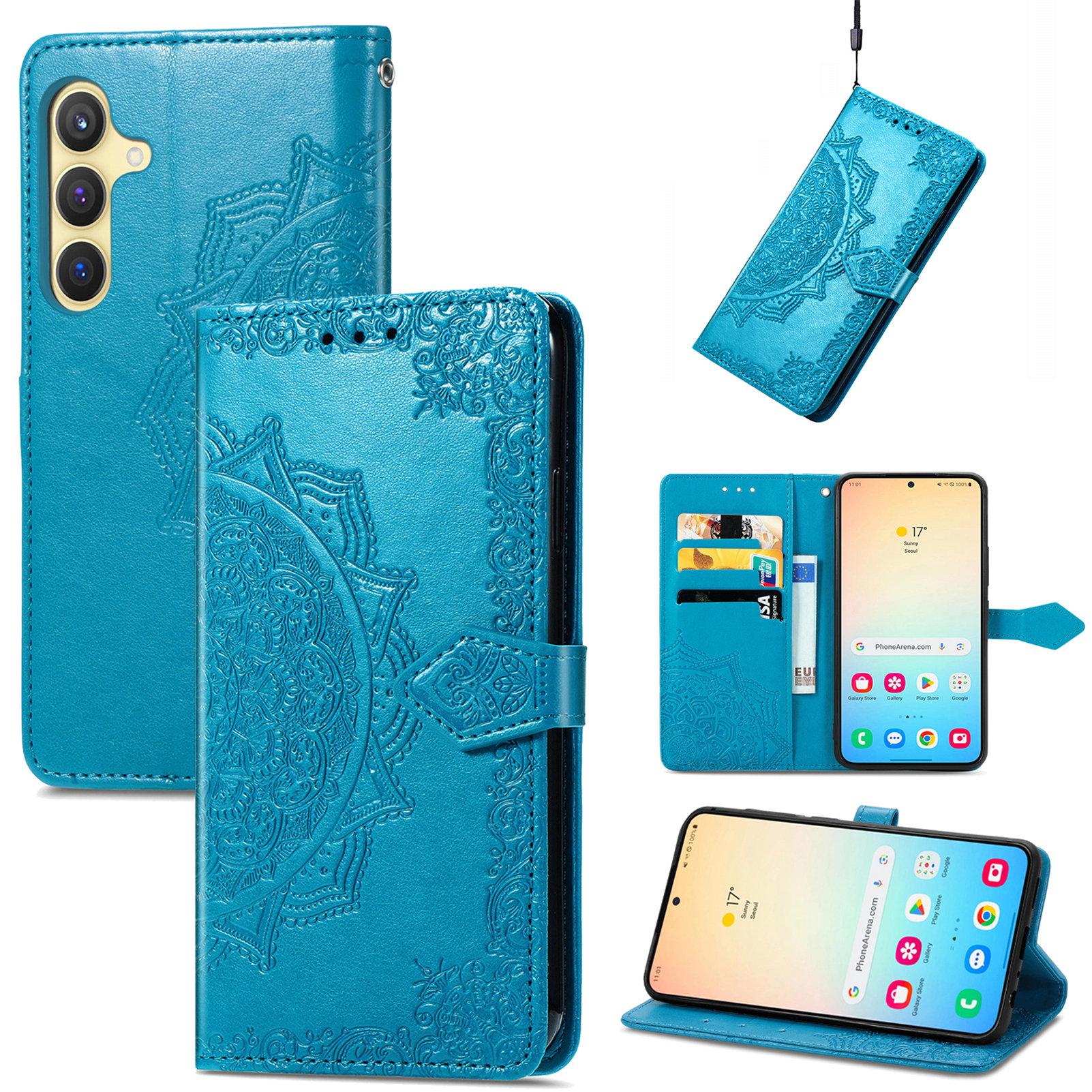 For Samsung Galaxy S25+ Case Mandala Embossed Design Leather Wallet Phone Cover Stand Blue
For Samsung Galaxy S25+ Case Mandala Embossed Design Leather Wallet Phone Cover Stand Blue