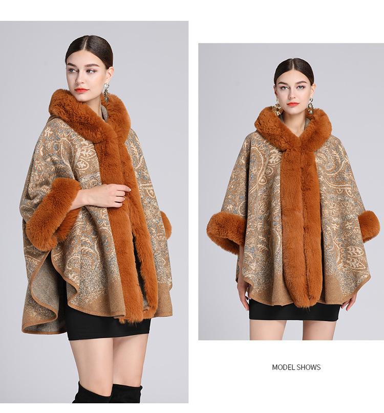 Collar Hooded Shawl Cape Large Size Woolen Coat Cardigan Women One Size верблюд
Collar Hooded Shawl Cape Large Size Woolen Coat Cardigan Women One Size верблюд