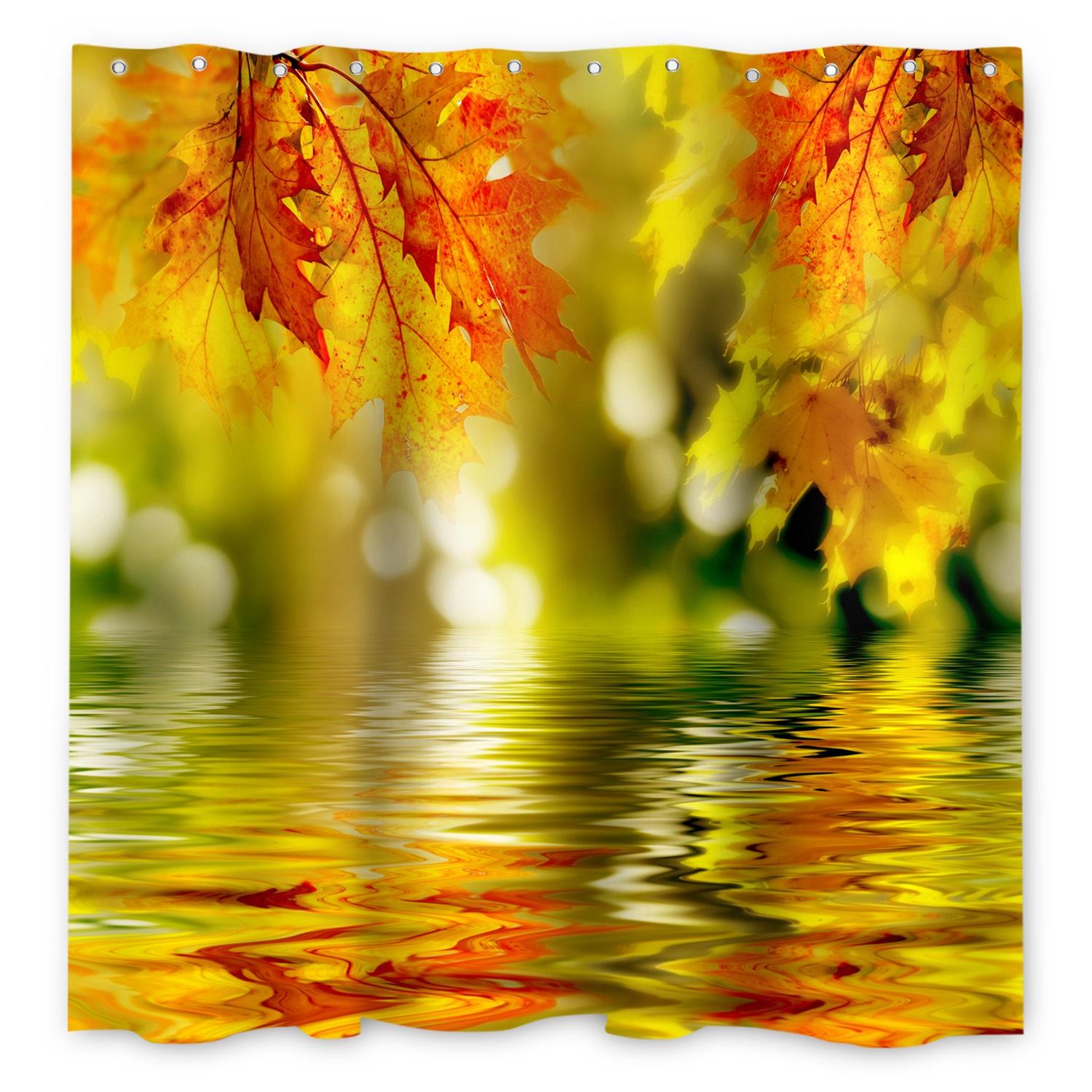 Nature Scenery River Maple Leaves Shower Curtain Home Bathroom Decoration Bathtub Privacy Partition Waterproof Polyester Cloth W60H190(CM)-1 Pcs
Nature Scenery River Maple Leaves Shower Curtain Home Bathroom Decoration Bathtub Privacy Partition Waterproof Polyester Cloth W60H190(CM)-1 Pcs
