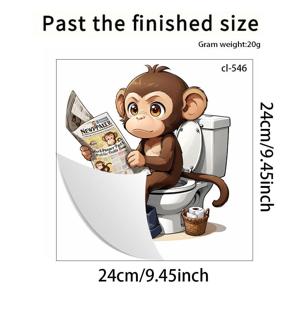 3D Funny Cartoon Monkey Reading Newspaper Toilet Wall Sticker Self-Adhesive Waterproof Removable Bathroom Home Decor Art 24x24cm
3D Funny Cartoon Monkey Reading Newspaper Toilet Wall Sticker Self-Adhesive Waterproof Removable Bathroom Home Decor Art 24x24cm