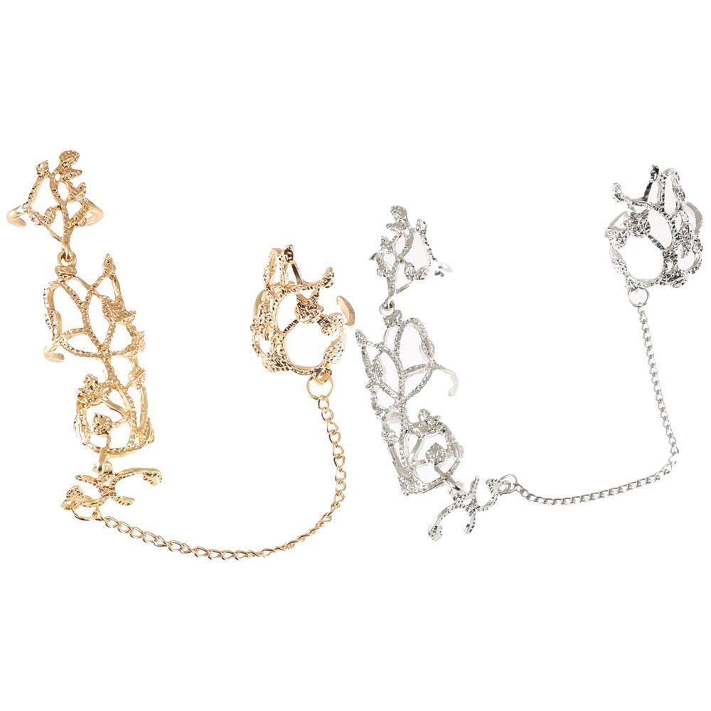 Gift Accessories Adjustable Women Rhinestone Bride Ring Wedding Party Double Finger Conjoined Ring
Gift Accessories Adjustable Women Rhinestone Bride Ring Wedding Party Double Finger Conjoined Ring