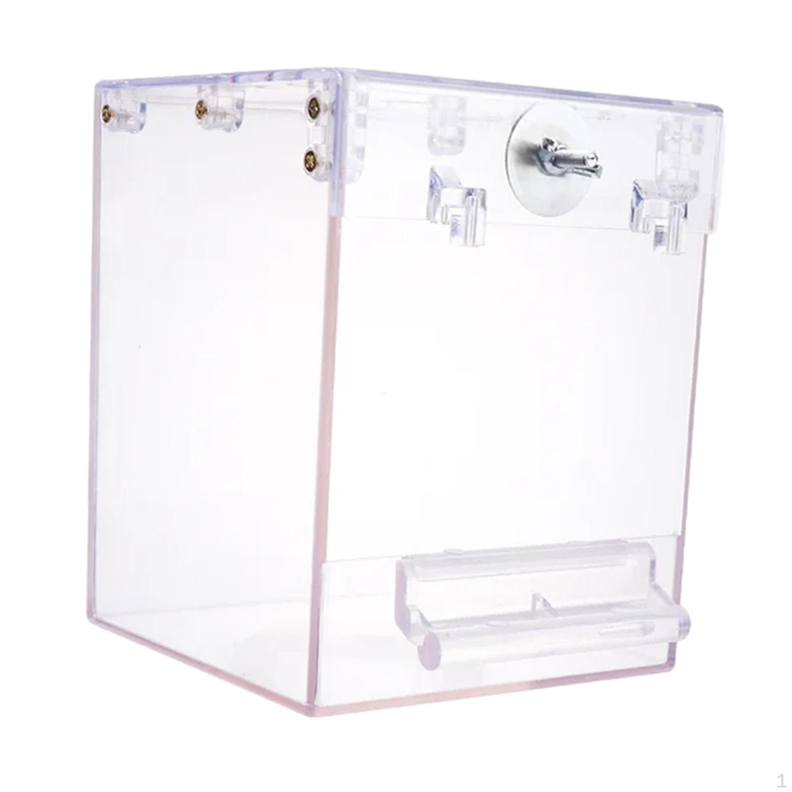 Bird Bathtub Cage Accessories, Transparent Parrot Bath Shower Box Hanging Cube for
Bird Bathtub Cage Accessories, Transparent Parrot Bath Shower Box Hanging Cube for