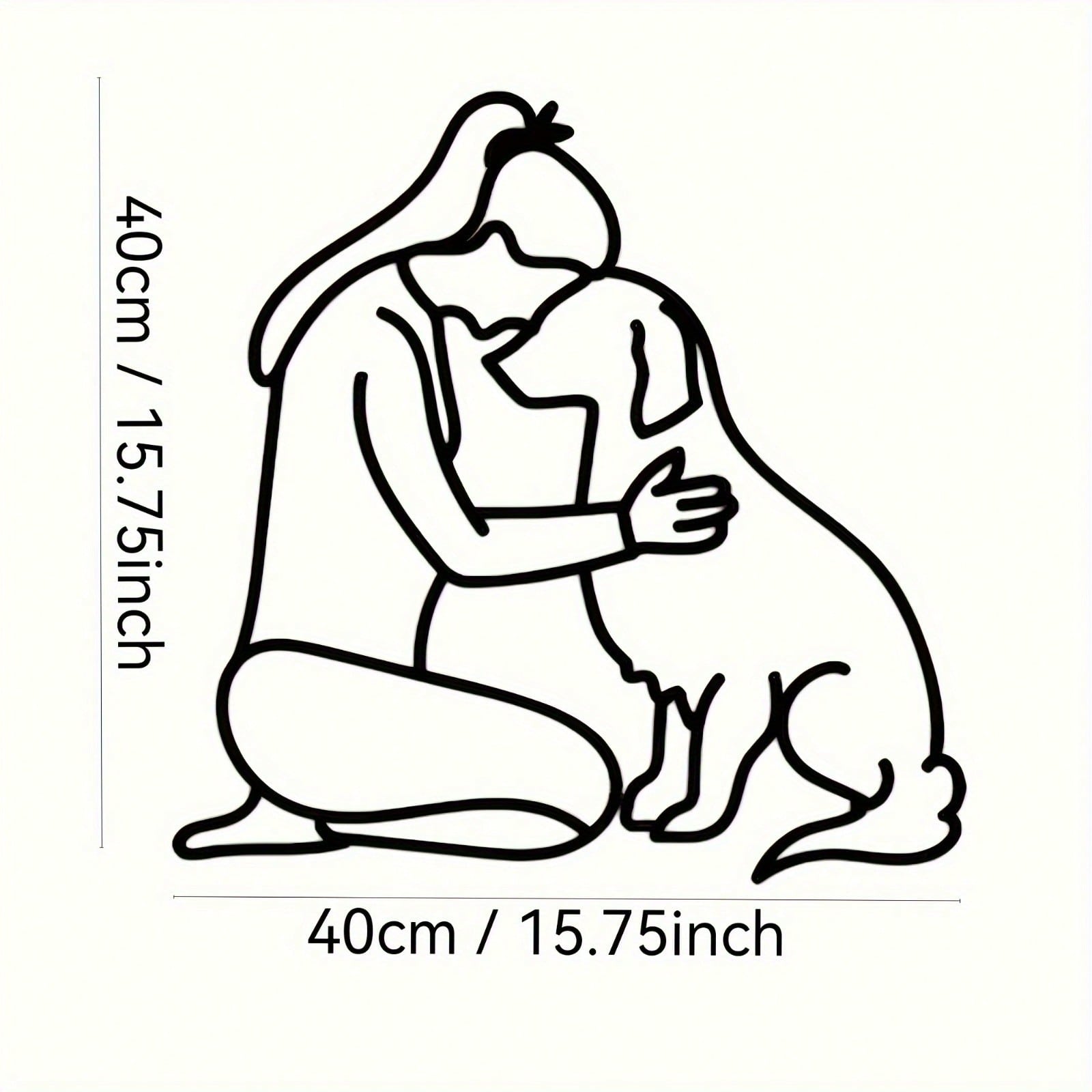 Metal Dog and Woman Portrait Wall Art 15.75 Inch Home Decor Easy Hanging Living Room Bedroom 40x40
Metal Dog and Woman Portrait Wall Art 15.75 Inch Home Decor Easy Hanging Living Room Bedroom 40x40