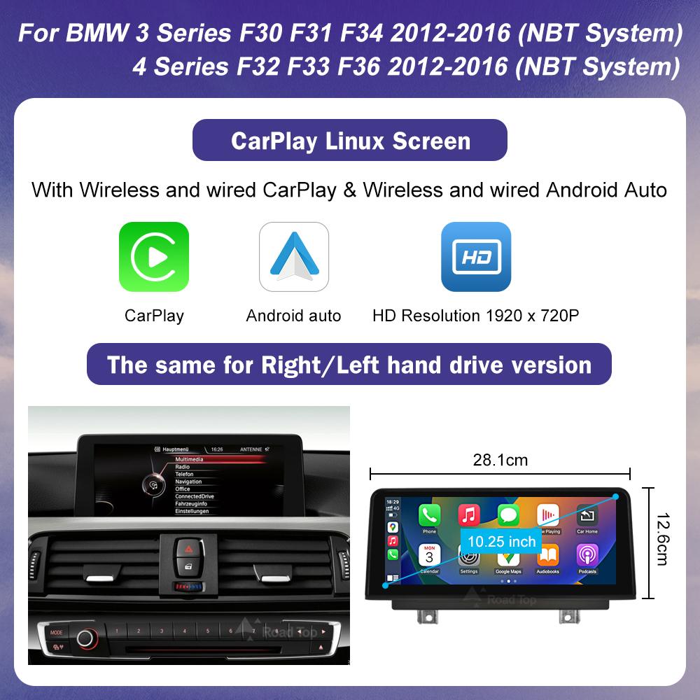 12.3 Ultra Touch Screen For BMW 1/2/3/4 Series F20/F21/F22/F30/F31/F33/F34/F36 Android Auto Wireless Carplay Car Multimedia 10.25 F30 CIC NBT
12.3 Ultra Touch Screen For BMW 1/2/3/4 Series F20/F21/F22/F30/F31/F33/F34/F36 Android Auto Wireless Carplay Car Multimedia 10.25 F30 CIC NBT