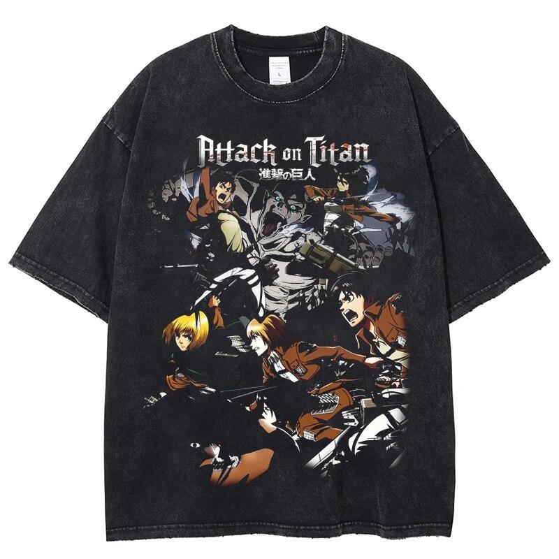 Anime Final Season Attack on Titan Graphic Print T Shirt Men Women Short Sleeve Vintage Washed T-Shirt Cotton Tops Streetwear
Anime Final Season Attack on Titan Graphic Print T Shirt Men Women Short Sleeve Vintage Washed T-Shirt Cotton Tops Streetwear