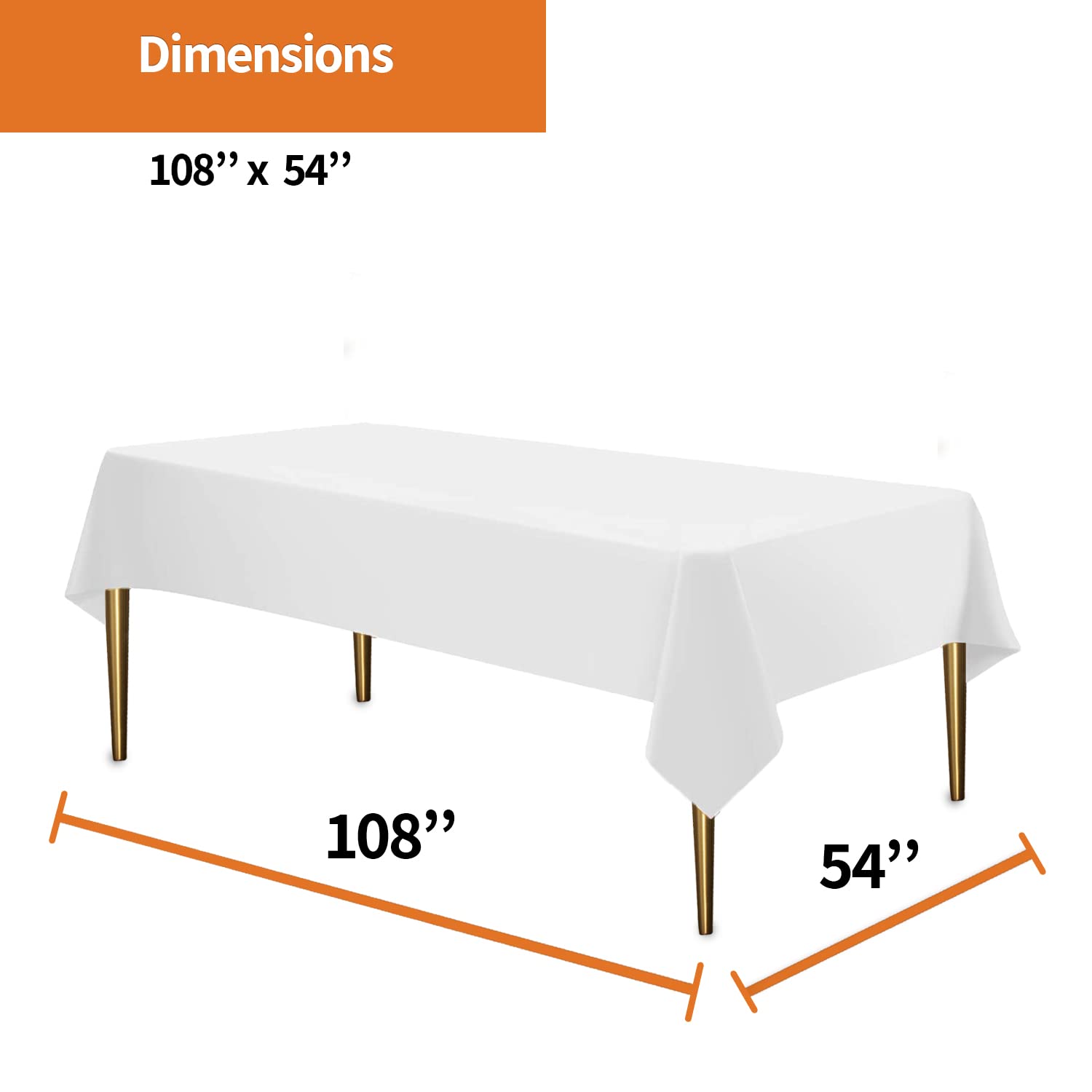 10-Pack White Disposable Plastic Tablecloths, For Rectangle Banquet Tables, Weddings, Indoor Outdoor Waterproof Utility
10-Pack White Disposable Plastic Tablecloths, For Rectangle Banquet Tables, Weddings, Indoor Outdoor Waterproof Utility