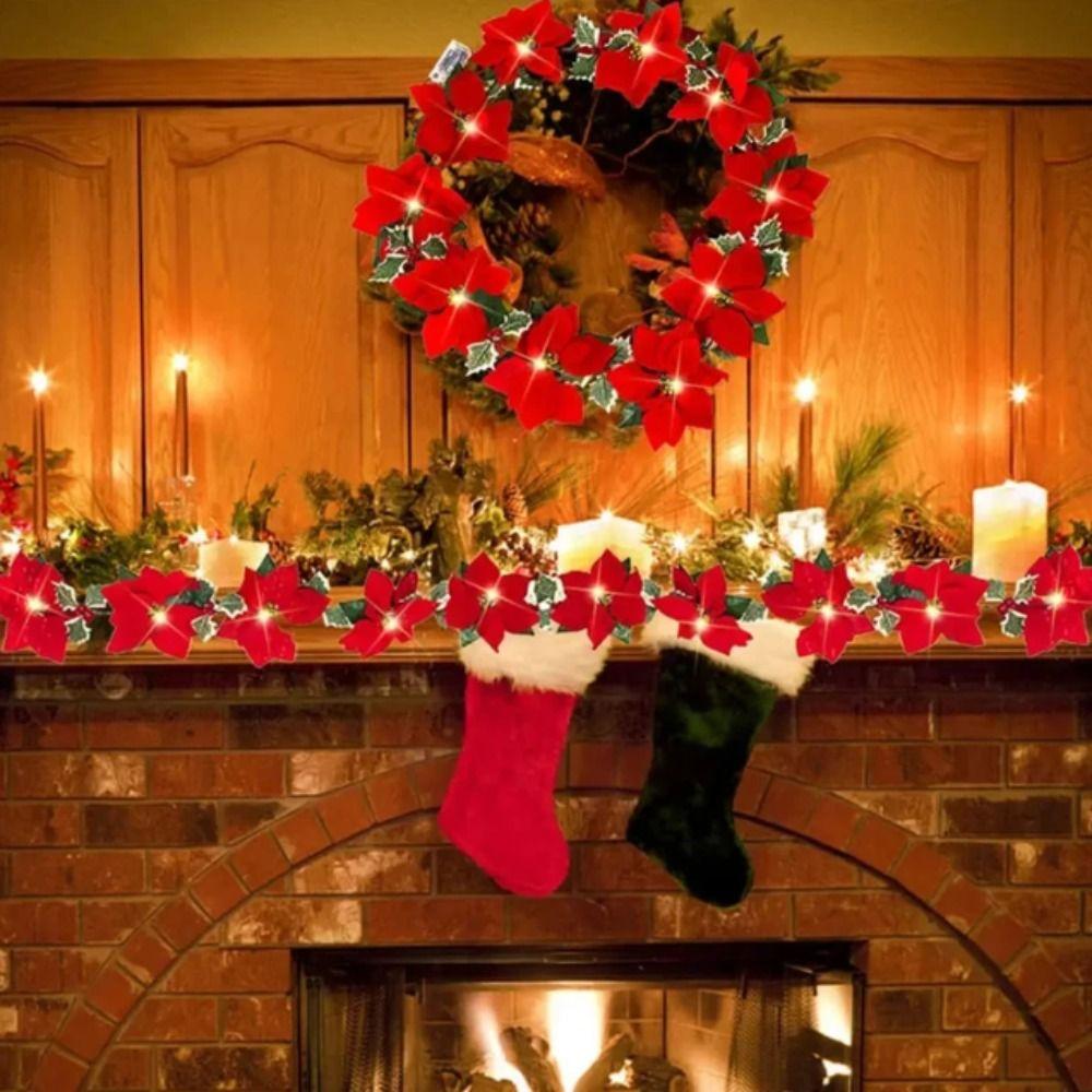 2m 10 LEDs Holly Leaves String Lights Imitation Velvet Christmas Flower Garland Lamps Holiday
2m 10 LEDs Holly Leaves String Lights Imitation Velvet Christmas Flower Garland Lamps Holiday