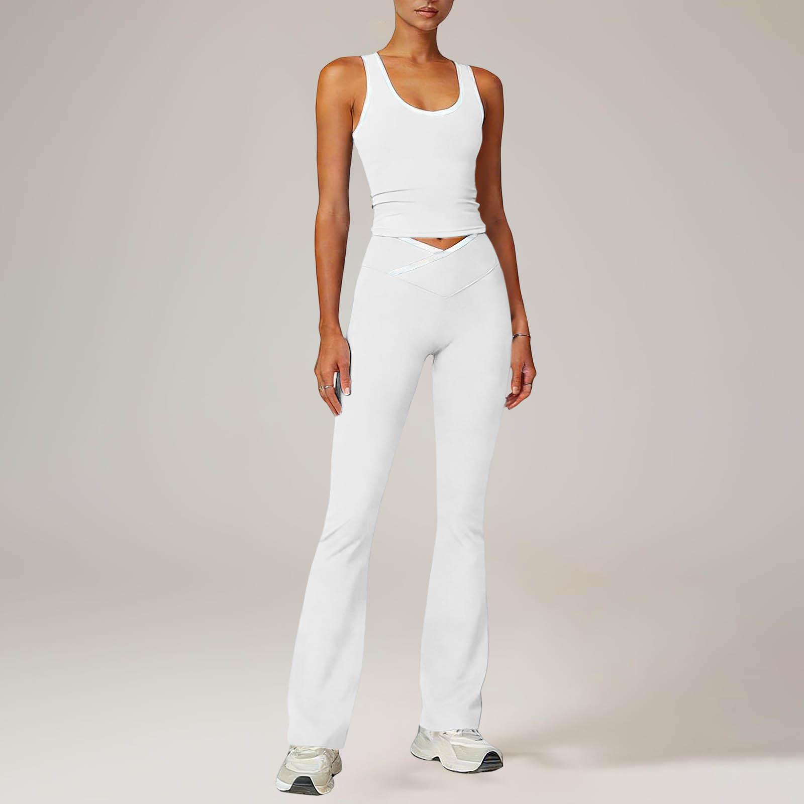 Women s Stretch High-Waisted Yoga And Casual Flared Pants + Tank Top Set XL білий
Women s Stretch High-Waisted Yoga And Casual Flared Pants + Tank Top Set XL білий