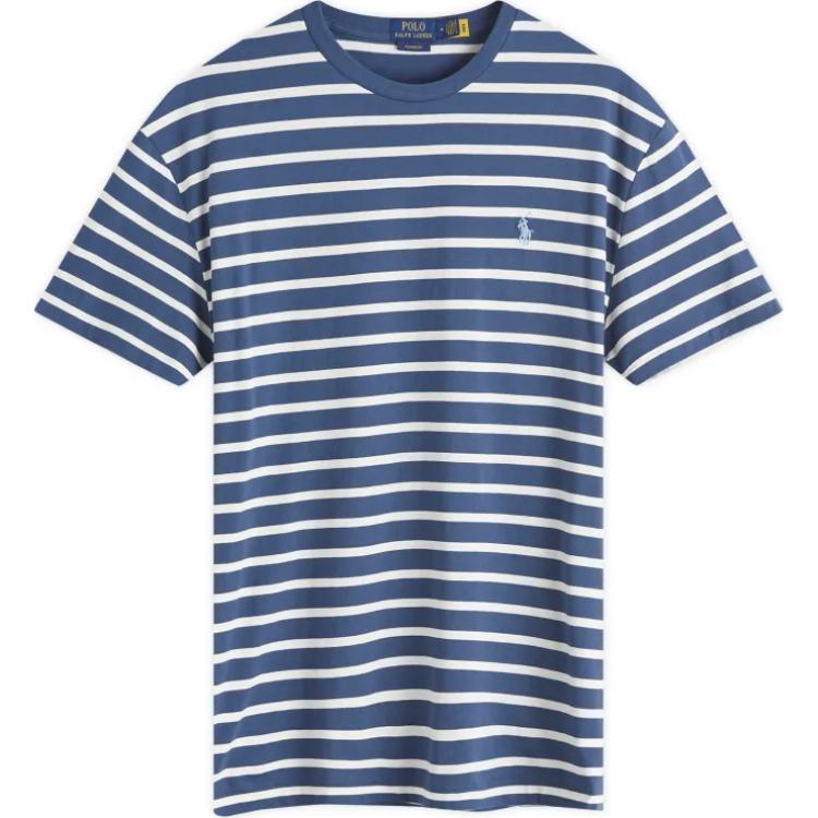 Polo Ralph Lauren FW23 Полосатая футболка с коротким рукавом и круглым вырезом, свободного кроя, мужской топ, темно-синий 710934662-006 L
Polo Ralph Lauren FW23 Полосатая футболка с коротким рукавом и круглым вырезом, свободного кроя, мужской топ, темно-синий 710934662-006 L