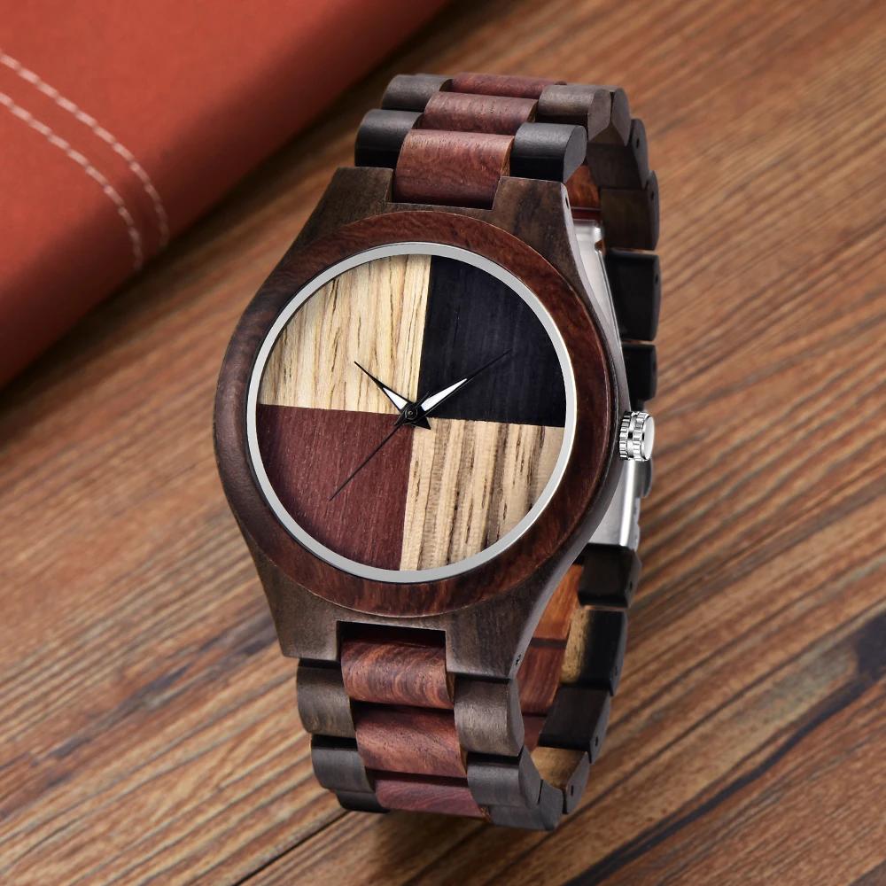 Fashionable Double Color Plaid Wood Watch Men s Featured Business Leisure Lightweight Strap Accessories Watch Reloj de madera
Fashionable Double Color Plaid Wood Watch Men s Featured Business Leisure Lightweight Strap Accessories Watch Reloj de madera