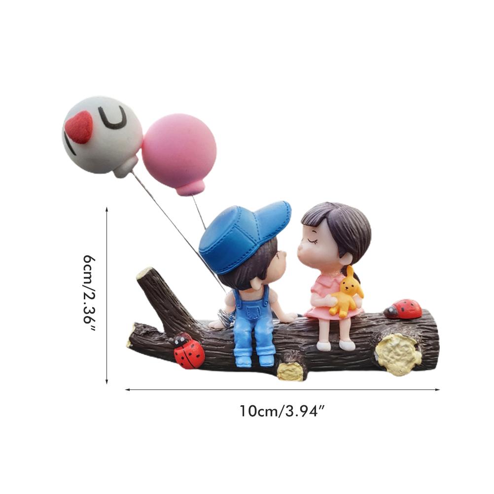 Милый орнамент на приборную панель автомобиля, милая пара, целующаяся с мальчиком и девочкой, украшение для автомобиля, украшение для салона автомобиля синий
