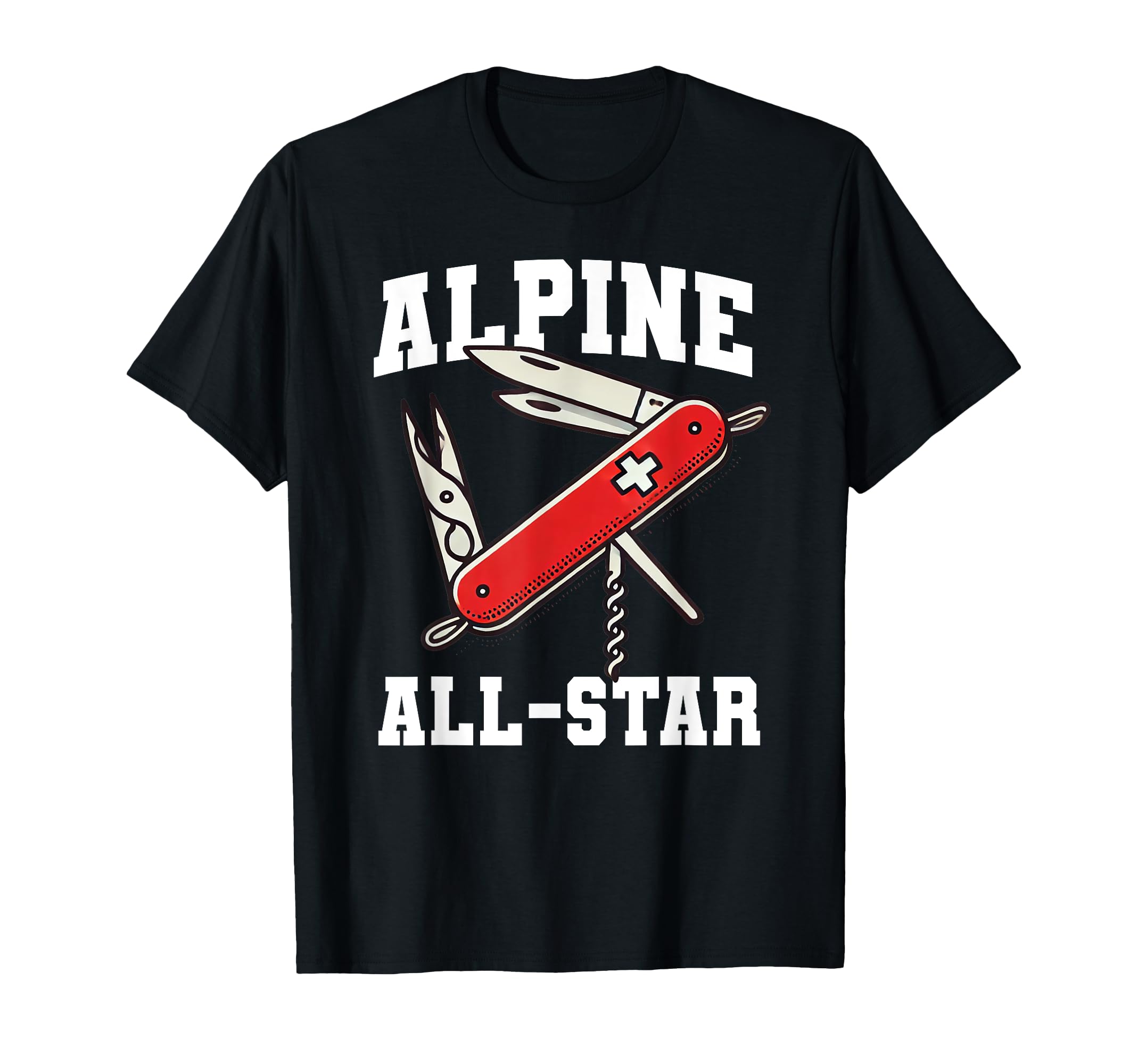 Alpine All Star Смешная одежда для швейцарского армейского ножа - футболка чёрный
Alpine All Star Смешная одежда для швейцарского армейского ножа - футболка чёрный