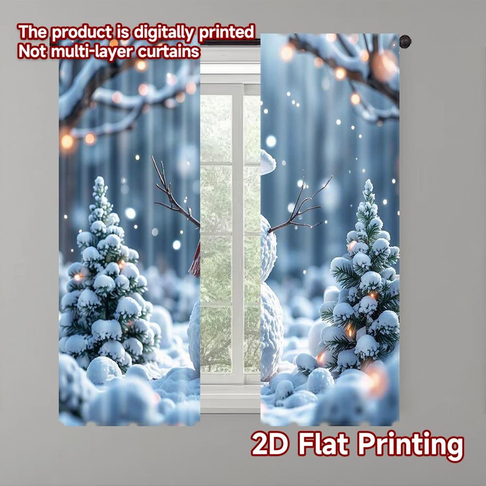 Flat Printing Merry Christmas Popular Drapes Festive Snowmen Pine Trees Versatile Durable Polyester Without Curtains Set Of 2 Made W100*H70(CM)-Rod Pocket&2PCS
Flat Printing Merry Christmas Popular Drapes Festive Snowmen Pine Trees Versatile Durable Polyester Without Curtains Set Of 2 Made W100*H70(CM)-Rod Pocket&2PCS