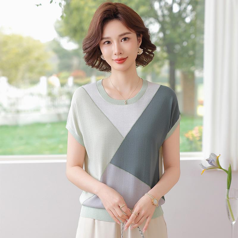 Stylish Ice Silk Loose Knit Summer Top for Middle-Aged & Elderly Women 2XL (110-120 lbs) світло-зелений колір
Stylish Ice Silk Loose Knit Summer Top for Middle-Aged & Elderly Women 2XL (110-120 lbs) світло-зелений колір