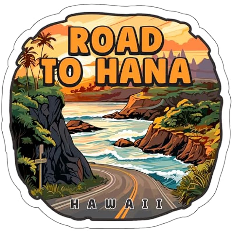 Road to Hana Hawaii Sticker Travel Weatherproof Souvenir Decal Vinyl Small Waterproof for Water Bottle Mug Passport 3inch 1pc
Road to Hana Hawaii Sticker Travel Weatherproof Souvenir Decal Vinyl Small Waterproof for Water Bottle Mug Passport 3inch 1pc