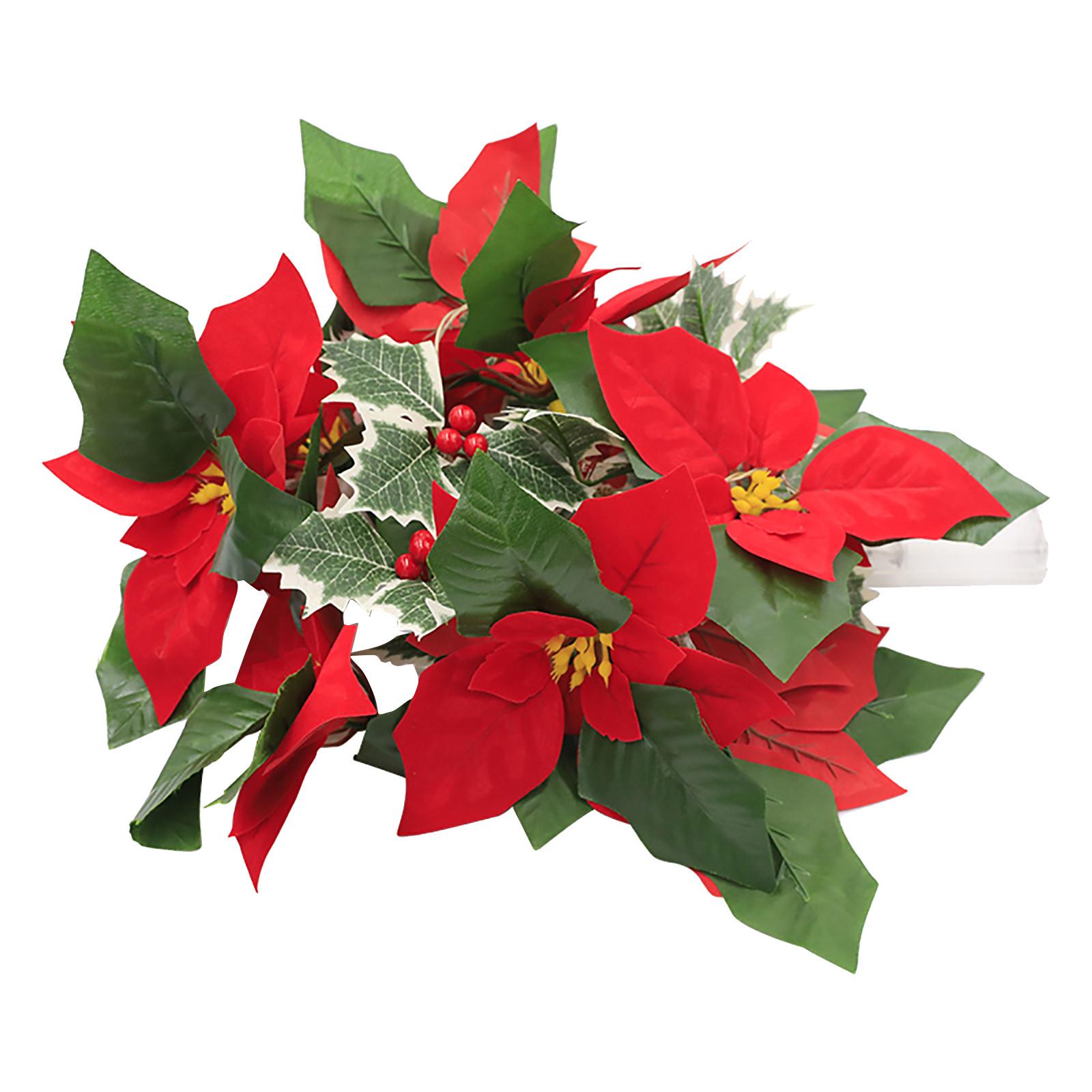 Artificial Poinsettia Flower Bouquet - Red and Green Christmas Floral Decoration for Home and Office червоний
Artificial Poinsettia Flower Bouquet - Red and Green Christmas Floral Decoration for Home and Office червоний