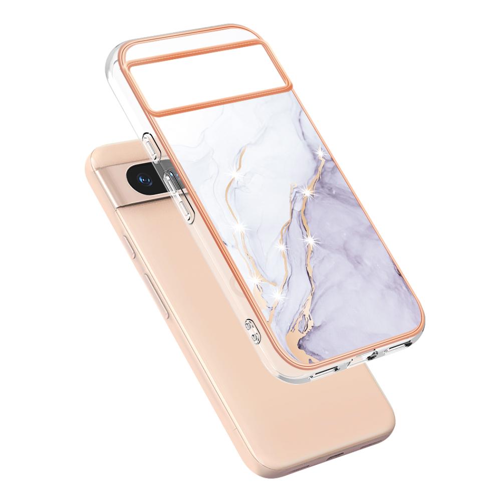For Google Pixel 8a TPU Case with IMD Marble Pattern Electroplated Back Cover White 006
For Google Pixel 8a TPU Case with IMD Marble Pattern Electroplated Back Cover White 006