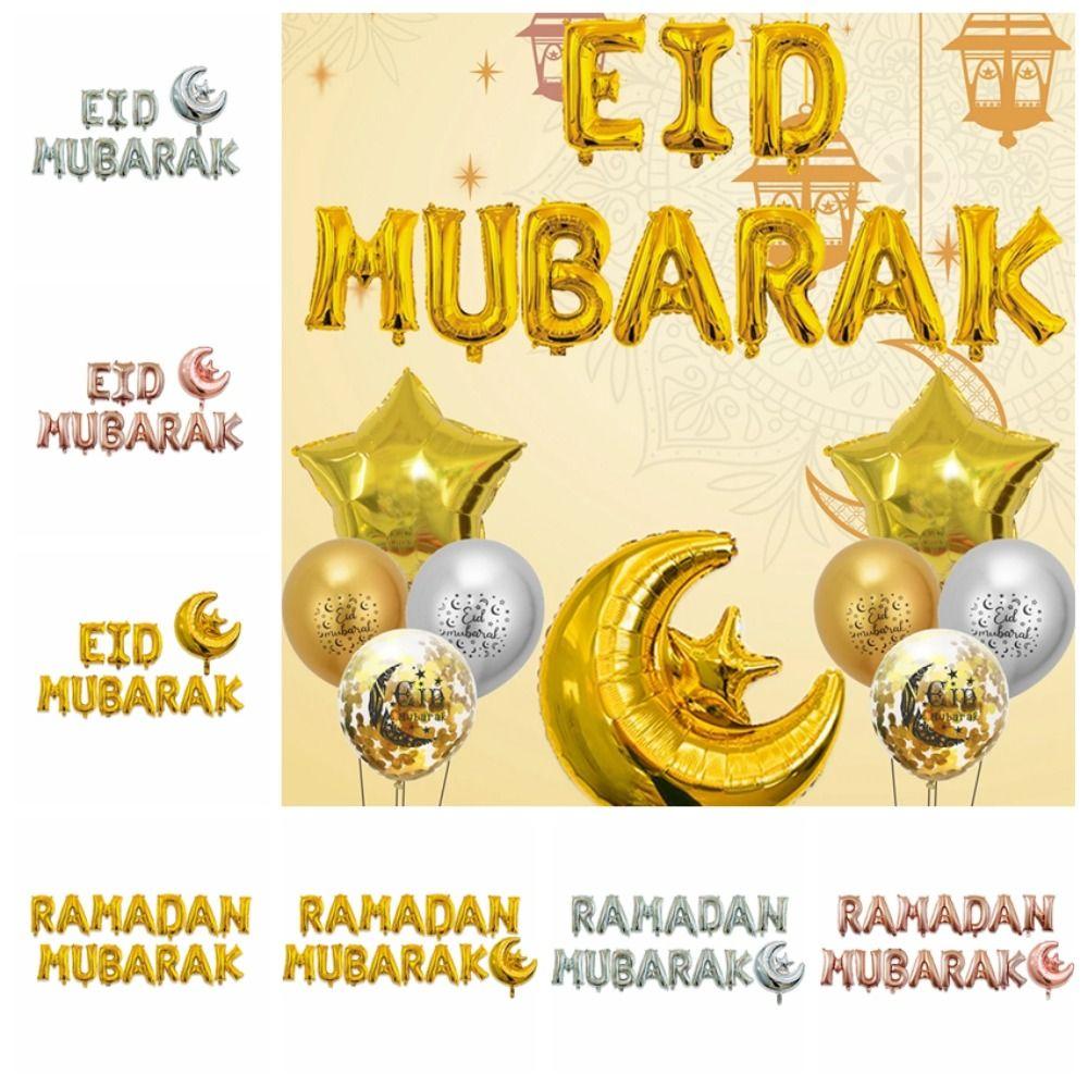 16-дюймовый воздушный шар Рамадан Мубарак утолщенные воздушные шары из фольги с буквами Ид Мубарак воздушные шары Декор для вечеринки 
16-дюймовый воздушный шар Рамадан Мубарак утолщенные воздушные шары из фольги с буквами Ид Мубарак воздушные шары Декор для вечеринки