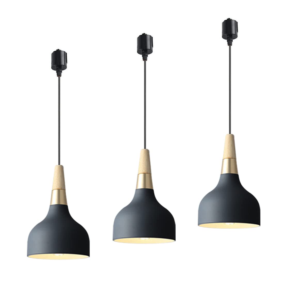 Set of 3 Black Iron Pendant Lights, Fits Duct Rails, Nordic Style, Natural Wood Hanging Lights with Shades, Vintage Indoor Lighting for Living Rooms,
Set of 3 Black Iron Pendant Lights, Fits Duct Rails, Nordic Style, Natural Wood Hanging Lights with Shades, Vintage Indoor Lighting for Living Rooms,