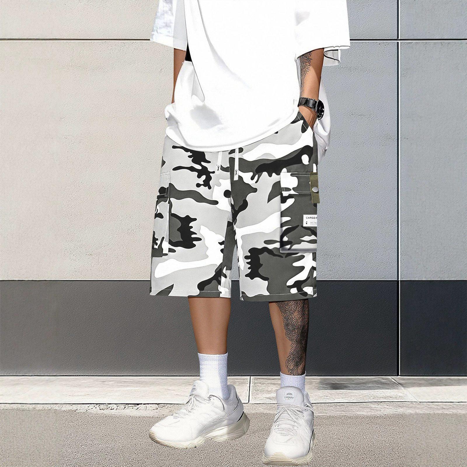 Mens Loose Fit Seven Quarter Length Shorts Multi Pocket Sports Cargo Shorts Drawstring Waist Casual Style for Everyday Wear L
Mens Loose Fit Seven Quarter Length Shorts Multi Pocket Sports Cargo Shorts Drawstring Waist Casual Style for Everyday Wear L