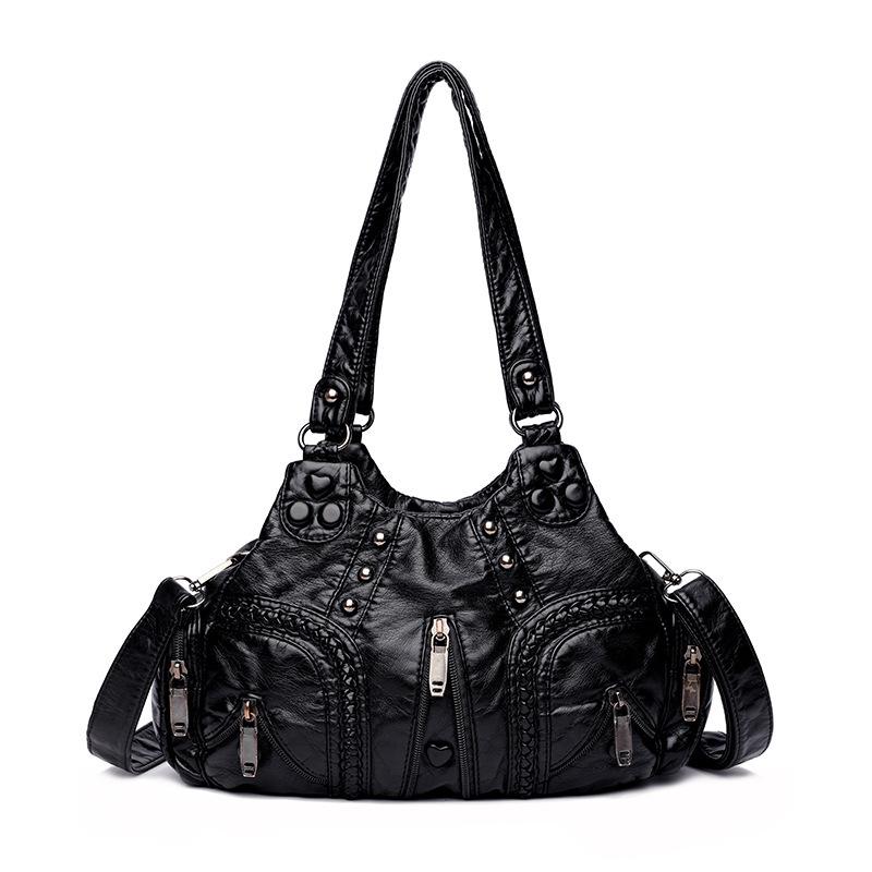 Women s Casual Hand - held Single - Shoulder Bag, Washed Fabric, Soft Leather Texture, Retro Fashi with Rivets чёрный
Women s Casual Hand - held Single - Shoulder Bag, Washed Fabric, Soft Leather Texture, Retro Fashi with Rivets чёрный