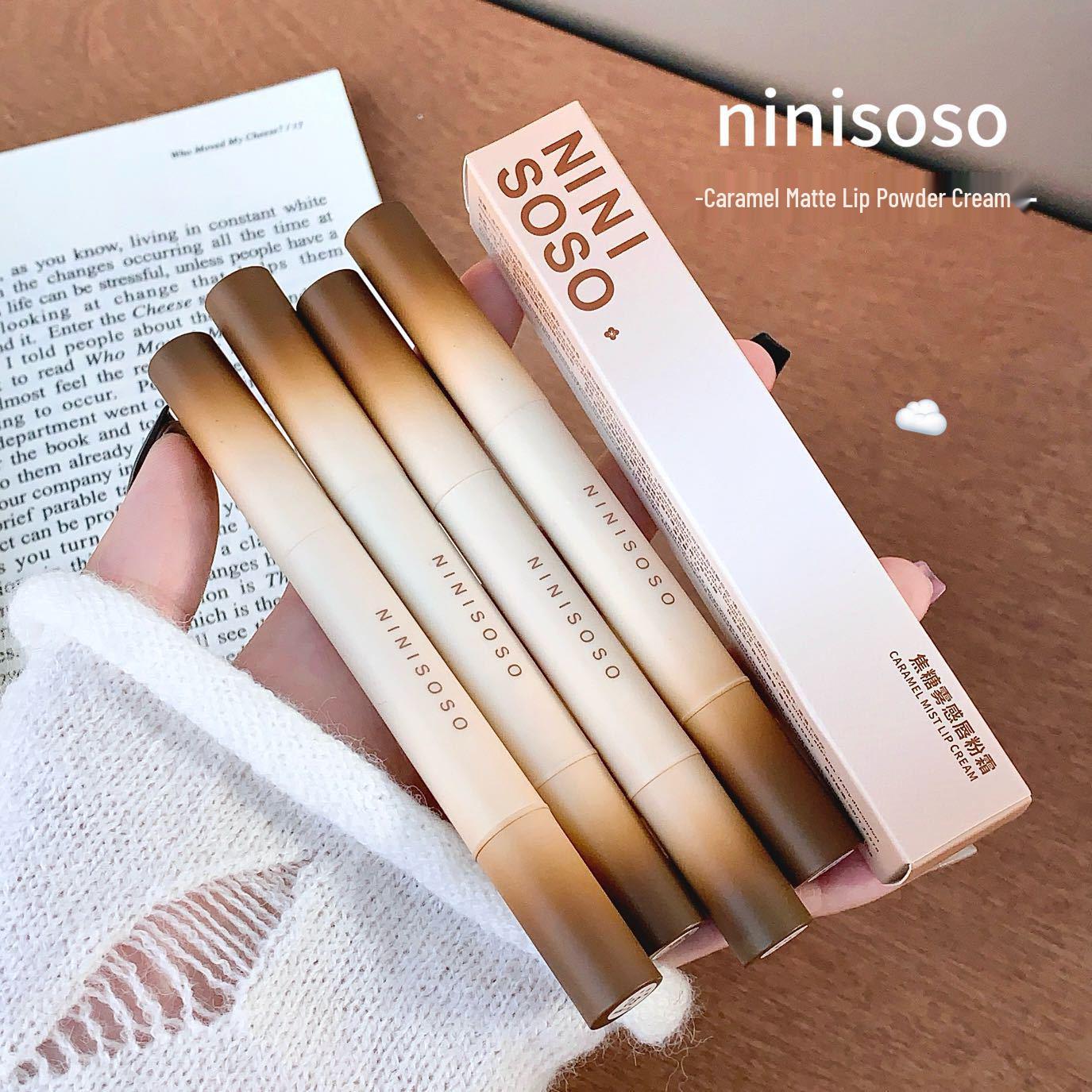 NINISOS Caramel Mist Lip Powder Cream: Lightweight, Silky, Non-Stick Lip Gloss with Soft Mist Color for a Sweet Girl Look.
NINISOS Caramel Mist Lip Powder Cream: Lightweight, Silky, Non-Stick Lip Gloss with Soft Mist Color for a Sweet Girl Look.