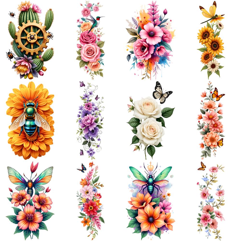 12pcs Temporary Tattoo Floral Designs Colorful Butterfly Motif Temporary Tattoo Stickers For Adult Back Male
12pcs Temporary Tattoo Floral Designs Colorful Butterfly Motif Temporary Tattoo Stickers For Adult Back Male