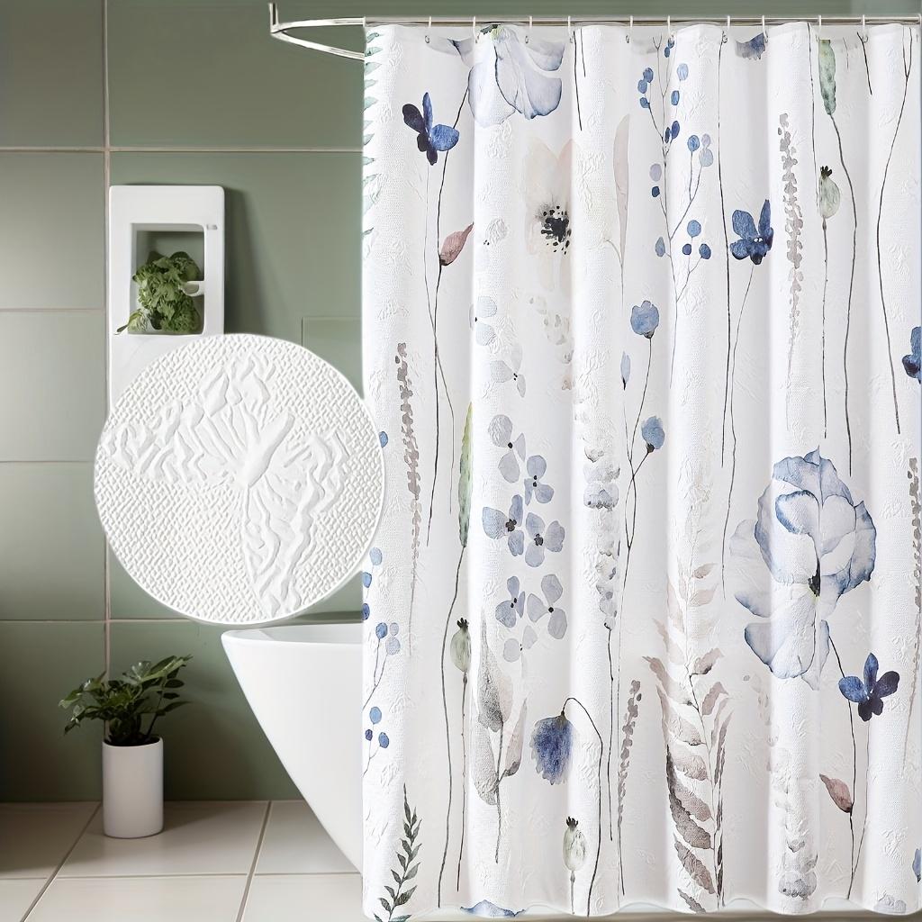 Embossed Butterflies & Watercolor Wildflowers Shower Curtain - Minimalist White, Waterproof Fabric, Textured Design With Hooks W60H190(CM)-1 Pcs
Embossed Butterflies & Watercolor Wildflowers Shower Curtain - Minimalist White, Waterproof Fabric, Textured Design With Hooks W60H190(CM)-1 Pcs
