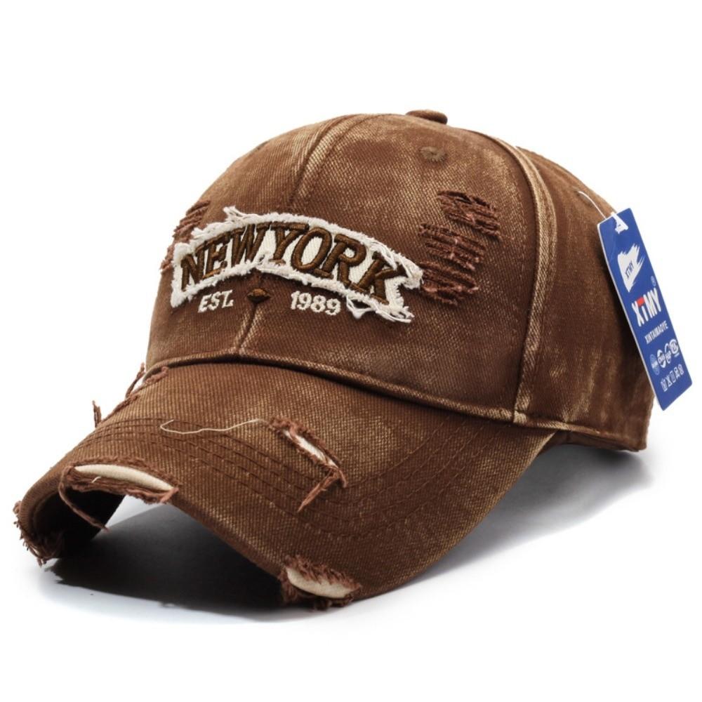Letter New York Broken Hole Baseball Cap Washed Cotton Adjustable Sun Protection Duckbill Cap Sunscreen Hats кавовий
Letter New York Broken Hole Baseball Cap Washed Cotton Adjustable Sun Protection Duckbill Cap Sunscreen Hats кавовий