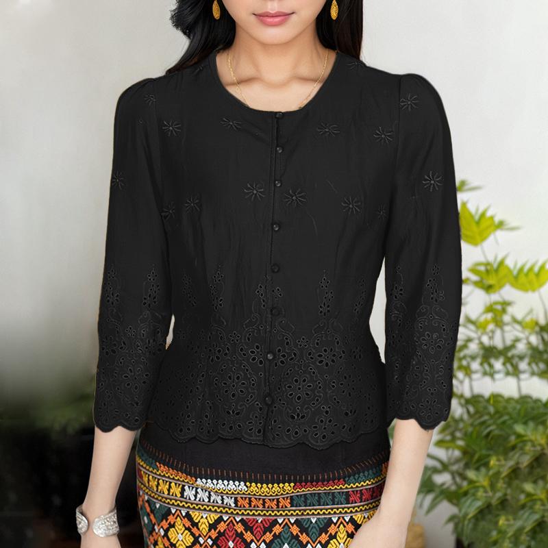 ZANZEA Womens Casual 3/4 Sleeve Retro Lace Patchwork Blouse 5XL чорний
ZANZEA Womens Casual 3/4 Sleeve Retro Lace Patchwork Blouse 5XL чорний