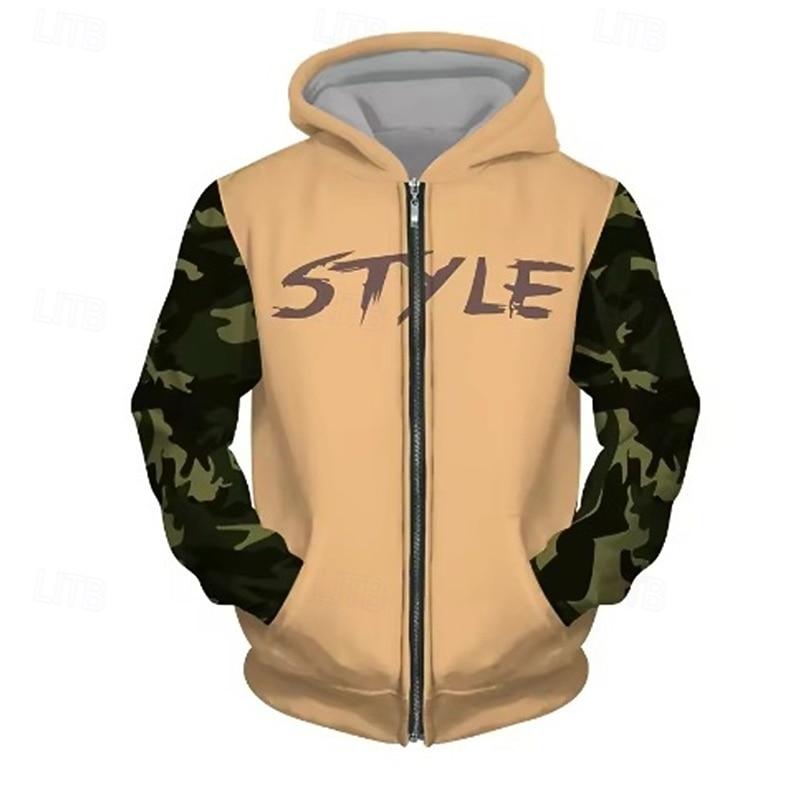 Men s Hoodie Full Zip Hoodie Black Brown Khaki Hooded Letter Camo / Camouflage Patchwork Pocket Sports 6XL
Men s Hoodie Full Zip Hoodie Black Brown Khaki Hooded Letter Camo / Camouflage Patchwork Pocket Sports 6XL