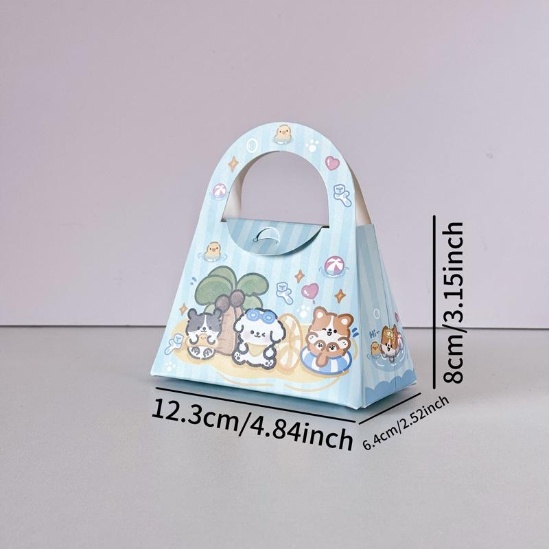 Китайский Валентинов Мишка Школьный Рюкзак Выпускной Конфетная Коробка - Подарок на День Рождения и для Малыша Сувенир - Портативная Бумажная Подарочная Коробка 12.3*6.4*8cm