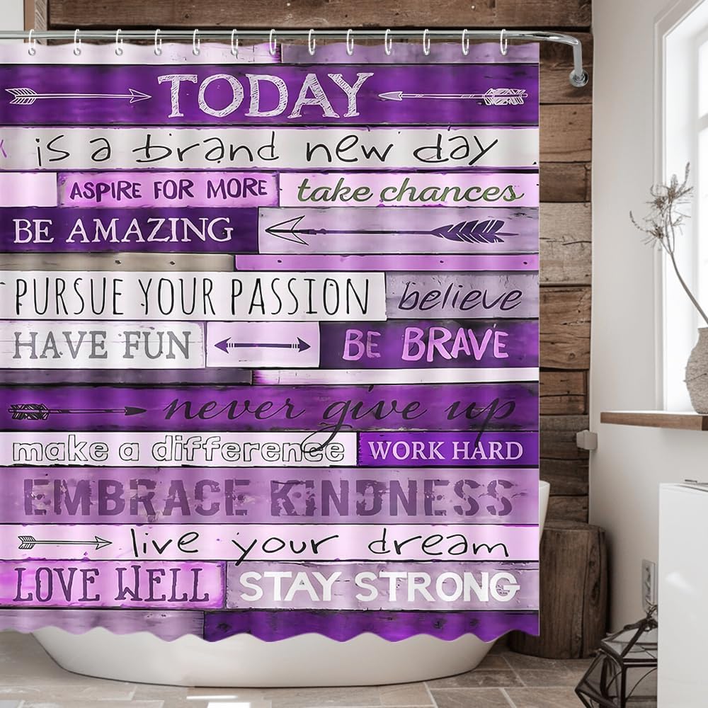 Pink Inspirational Words Youth Shower Curtain Modern Abstract Art Bathtub Decorative Fabric Waterproof Shower Curtain 12 Hook W60H190(CM)-1 Pcs
Pink Inspirational Words Youth Shower Curtain Modern Abstract Art Bathtub Decorative Fabric Waterproof Shower Curtain 12 Hook W60H190(CM)-1 Pcs
