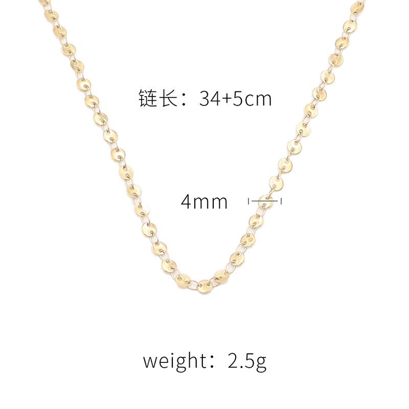 Accessories Stylish And Simple 18K Gold Neck Chain Does Not Fade Titanium Steel Disc Chain Necklace Female Versatile High Sense
Accessories Stylish And Simple 18K Gold Neck Chain Does Not Fade Titanium Steel Disc Chain Necklace Female Versatile High Sense