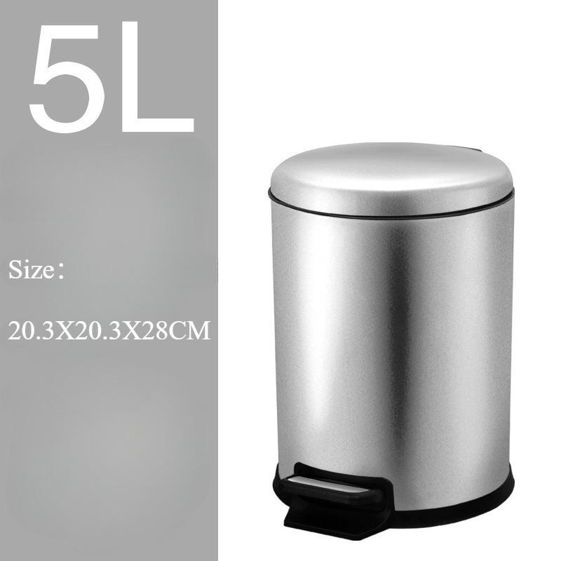 Stainless Steel Trash Can Toilet Waste Bins Kitchen Round Large Luxury Litter Bin Household Food Garbage Disposal Container
Stainless Steel Trash Can Toilet Waste Bins Kitchen Round Large Luxury Litter Bin Household Food Garbage Disposal Container