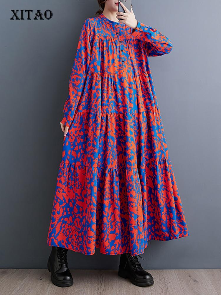 Свободные платья-рубашки XITAO с длинным рукавом и принтом DMJ2806 One Size красный
Свободные платья-рубашки XITAO с длинным рукавом и принтом DMJ2806 One Size красный