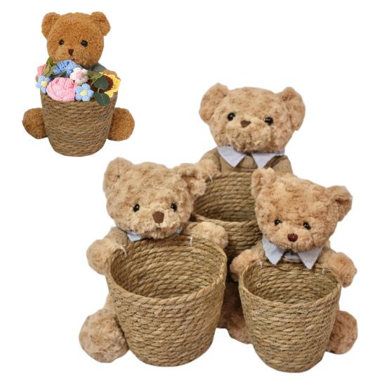 Hand Woven Rattan Basket Handmade Rattan Flower Basket with Plush Bear for Mother s Day Birthday Valentine s Day Gift C
Hand Woven Rattan Basket Handmade Rattan Flower Basket with Plush Bear for Mother s Day Birthday Valentine s Day Gift C