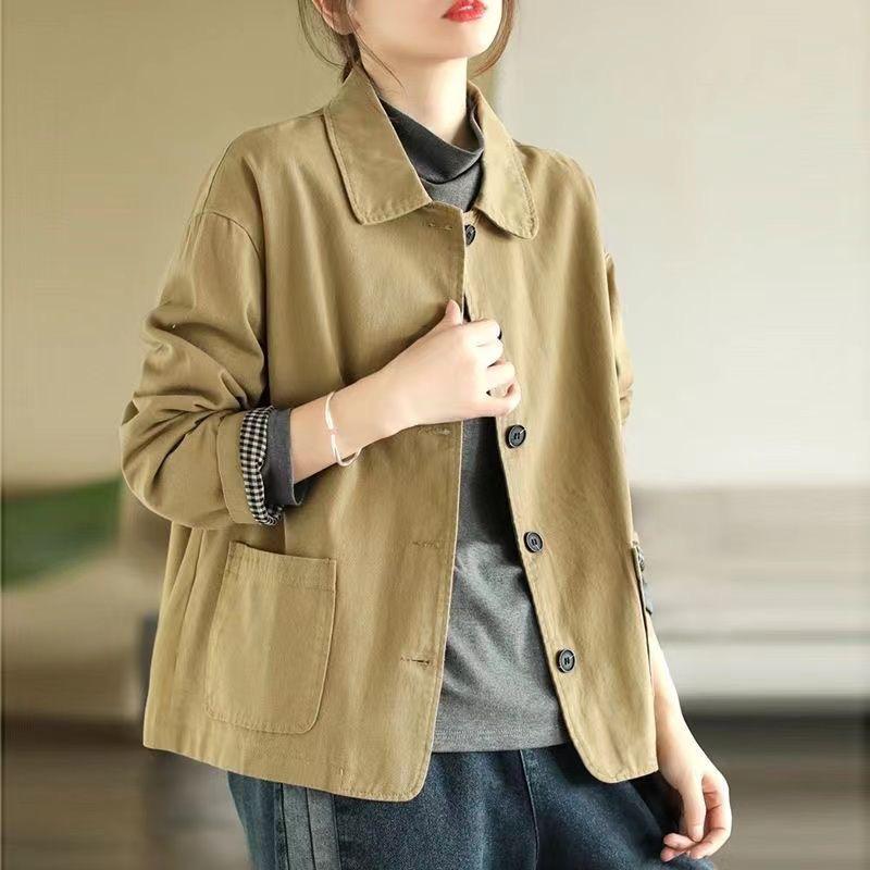 Women s Artistic Loose-Fit Short Jacket - Plus Size, Versatile Polo Collar, Long Sleeve for Spring & Autumn 2026 XL хакі
Women s Artistic Loose-Fit Short Jacket - Plus Size, Versatile Polo Collar, Long Sleeve for Spring & Autumn 2026 XL хакі