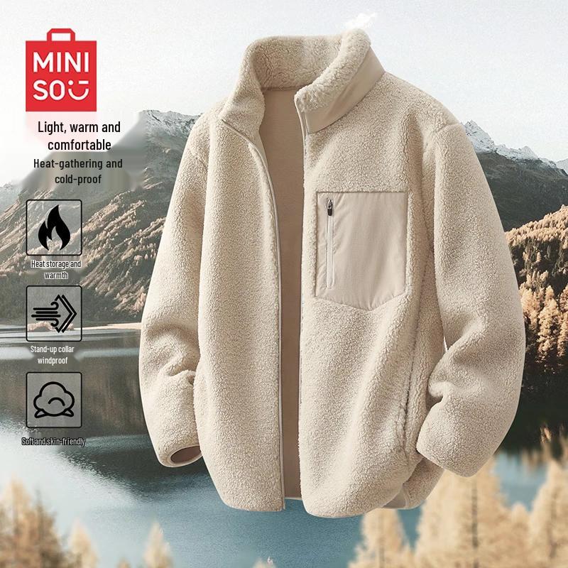 MINISO Men s Fleece-Lined Stand-Collar Winter Jacket L
MINISO Men s Fleece-Lined Stand-Collar Winter Jacket L