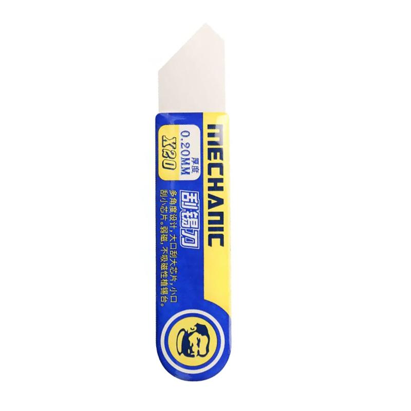 MECHANIC X20 X22 High Toughness Tin Scraper Thickness 0.20mm Solder Paste Scraping Knife for Mobile Phone BGA Repair Tools X20
MECHANIC X20 X22 High Toughness Tin Scraper Thickness 0.20mm Solder Paste Scraping Knife for Mobile Phone BGA Repair Tools X20