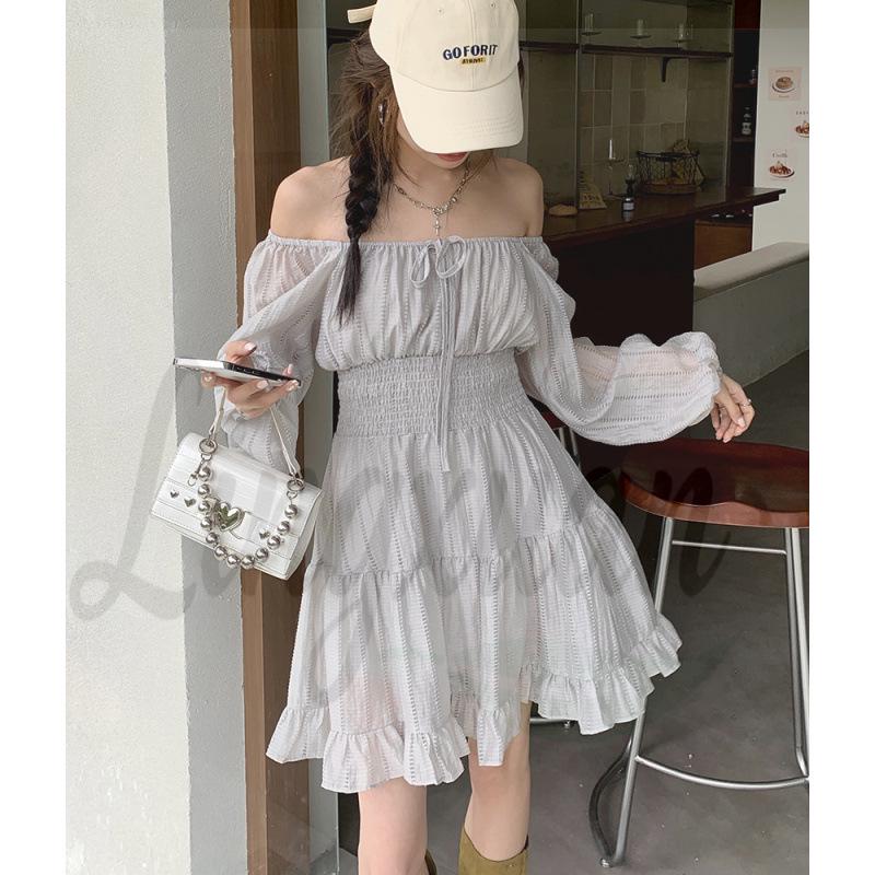 2026 Spring/Summer Retro Puffy Court Style Silver Gray Dress - Women s Long Sleeve Short Skirt S серебряный серый
2026 Spring/Summer Retro Puffy Court Style Silver Gray Dress - Women s Long Sleeve Short Skirt S серебряный серый