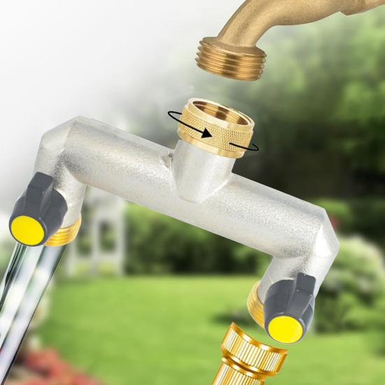 Garden Hose Splitter 2 Way Faucet Diverter with 2 Handles Quick Connect Rust-proof
Garden Hose Splitter 2 Way Faucet Diverter with 2 Handles Quick Connect Rust-proof