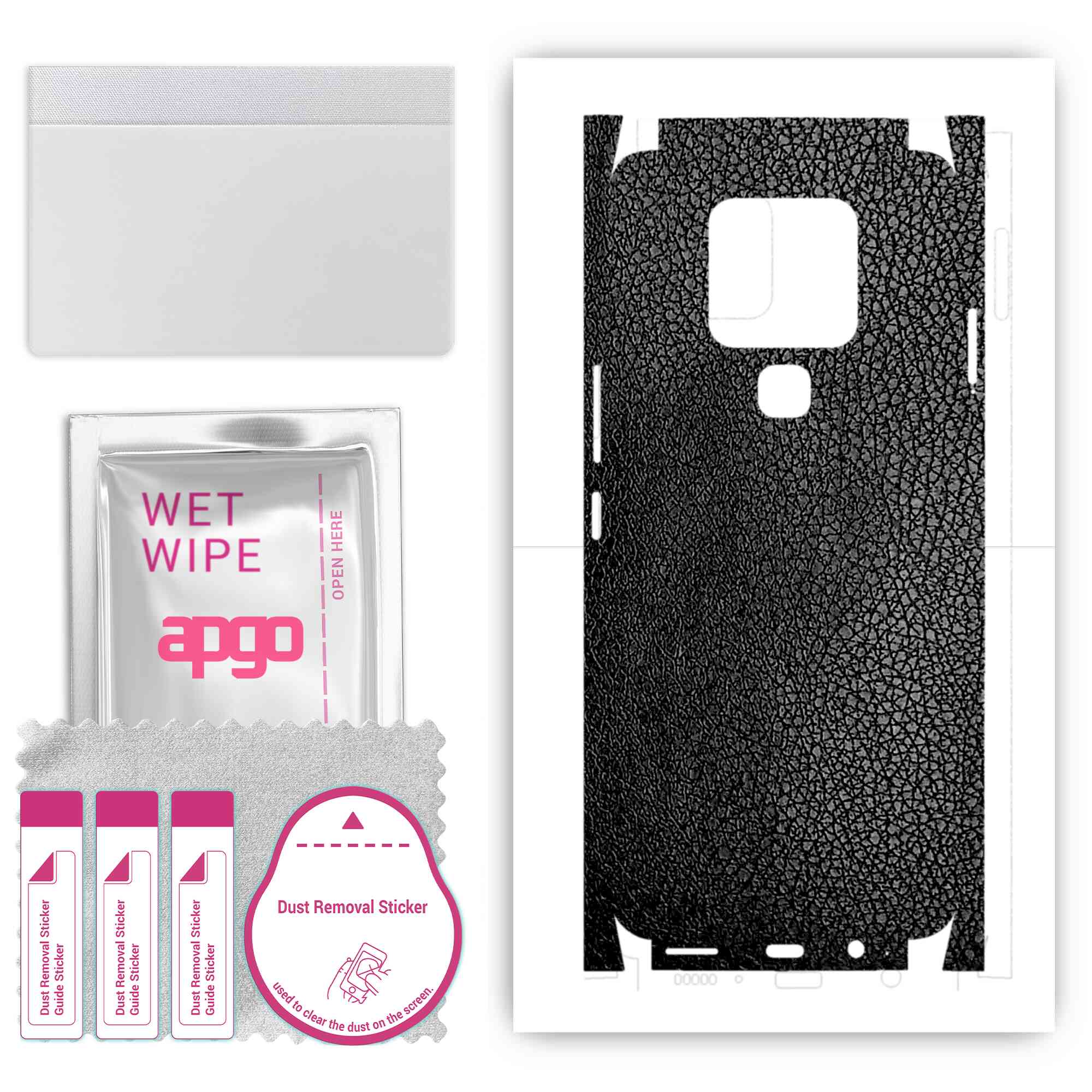 apgo Protective Skin Sticker for the back+sides compatible with Tecno Camon 16, Full Wrap Film, Foil, Vinyl - Pattern Black Leather
apgo Protective Skin Sticker for the back+sides compatible with Tecno Camon 16, Full Wrap Film, Foil, Vinyl - Pattern Black Leather
