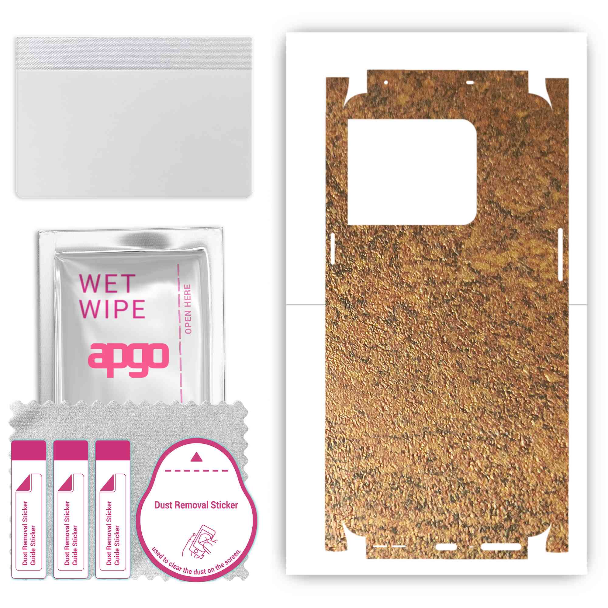 apgo Protective Skin Sticker for the back+sides compatible with OnePlus 10T, Full Wrap Film, Foil, Vinyl - Pattern Rusty Copper
apgo Protective Skin Sticker for the back+sides compatible with OnePlus 10T, Full Wrap Film, Foil, Vinyl - Pattern Rusty Copper