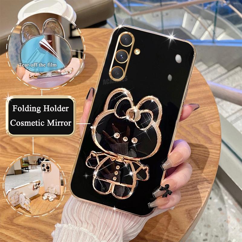 A 15 25 35 55 16 Luxury Plating Mirror Holder Case For Samsung Galaxy A16 A15 A25 A35 A55 A14 A24 A34 A54 Silicone Stand Cover S24 Plus
A 15 25 35 55 16 Luxury Plating Mirror Holder Case For Samsung Galaxy A16 A15 A25 A35 A55 A14 A24 A34 A54 Silicone Stand Cover S24 Plus