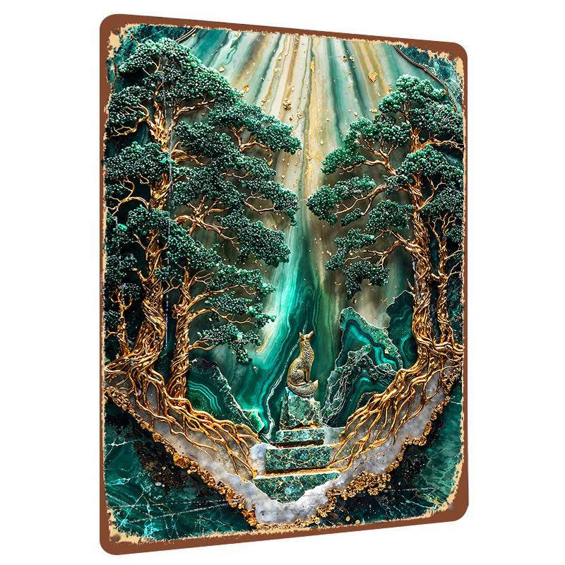 Emerald Forest Gold Foil Iron Painting LuxuryDecorative Art Animal Landscape Wall Hanging 20x30cm(7.8x11.8inch)
Emerald Forest Gold Foil Iron Painting LuxuryDecorative Art Animal Landscape Wall Hanging 20x30cm(7.8x11.8inch)