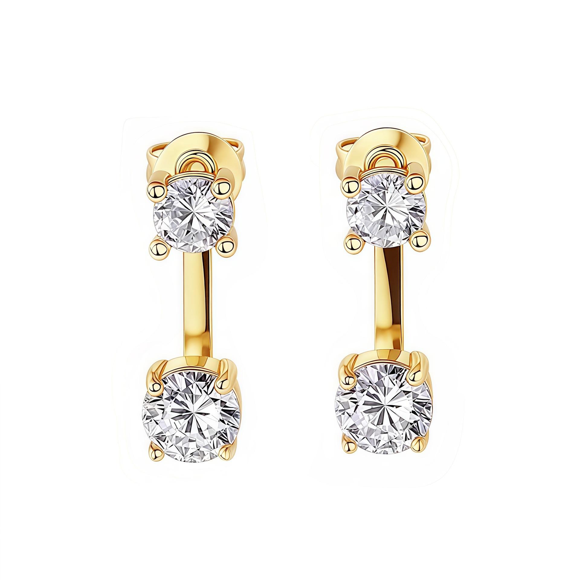925 Sterling Silver Two Stone Moissanite Drop Earrings for Women | Dainty Double Stone Huggie Dangle Jewelry золотой
925 Sterling Silver Two Stone Moissanite Drop Earrings for Women | Dainty Double Stone Huggie Dangle Jewelry золотой